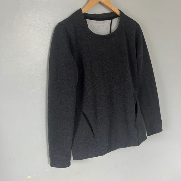 Lululemon &go Endeavor Long Sleeve
Heathered Black Open-Back Sweatshirt Medium - Picture 3 of 7